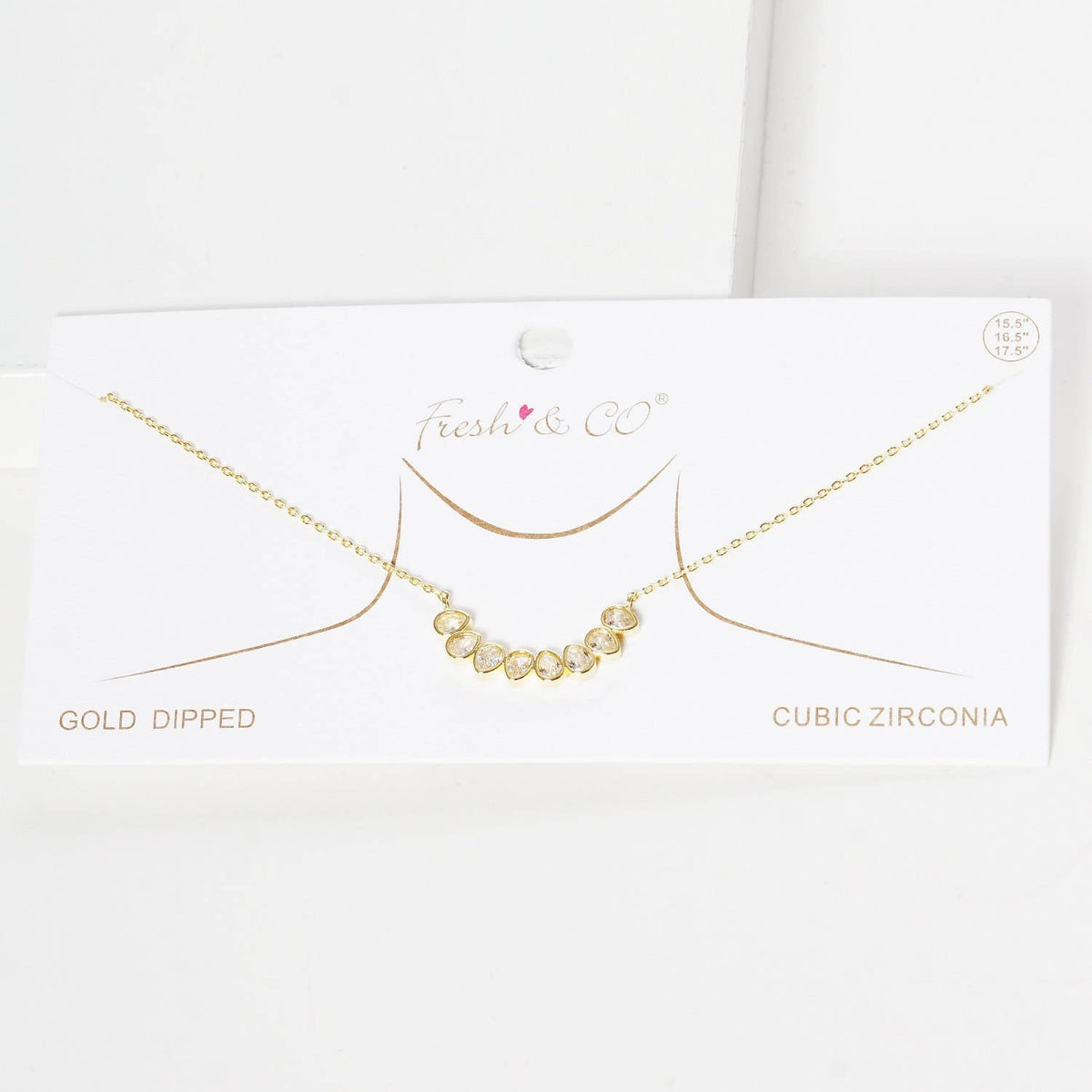 Gold Multicolor Waterdrop Necklace