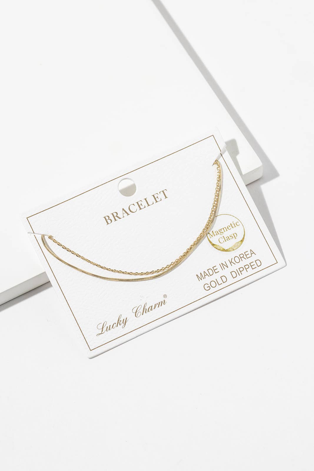 Minimalist Double-Row Magnetic Clasp Bracelet