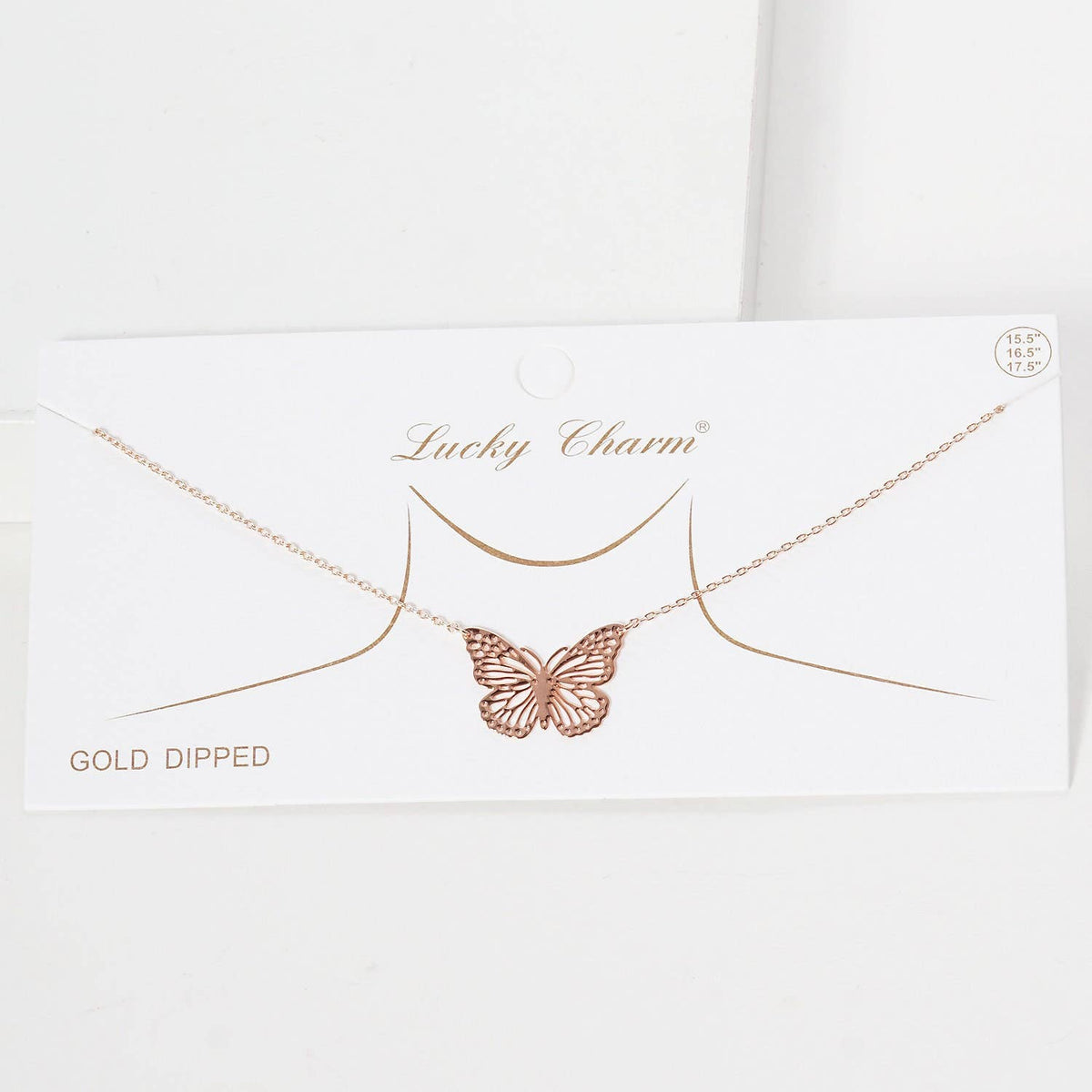 Gold Plated Dainty Butterfly Charm Necklace