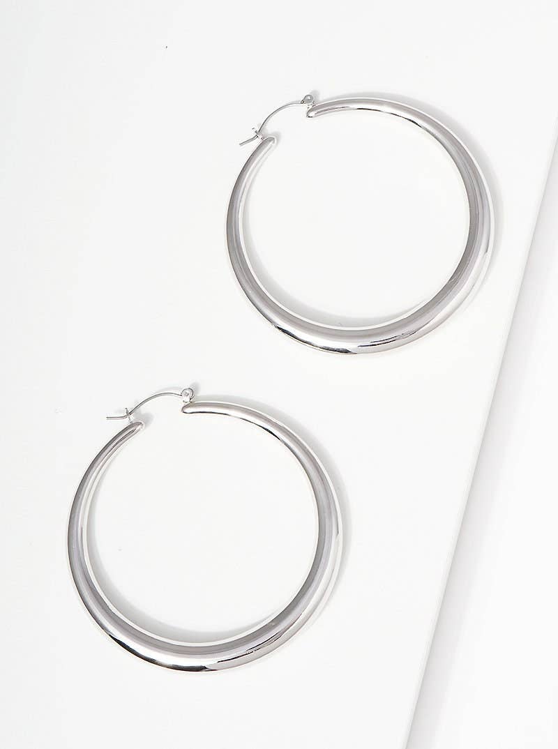 Gold Plated Thin Hoop Earrings