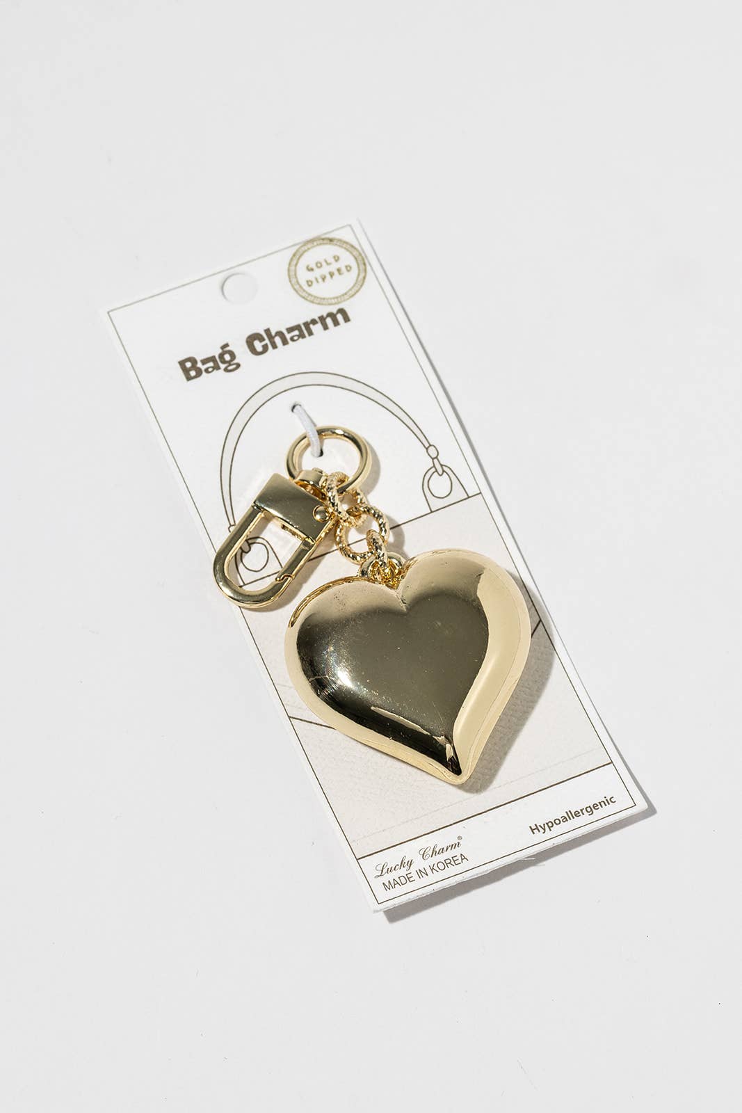 Puffy Heart Bag Charm & Keychain