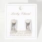 Rectangle with Center Corner 18K-Gold-Dipped Stud Earrings