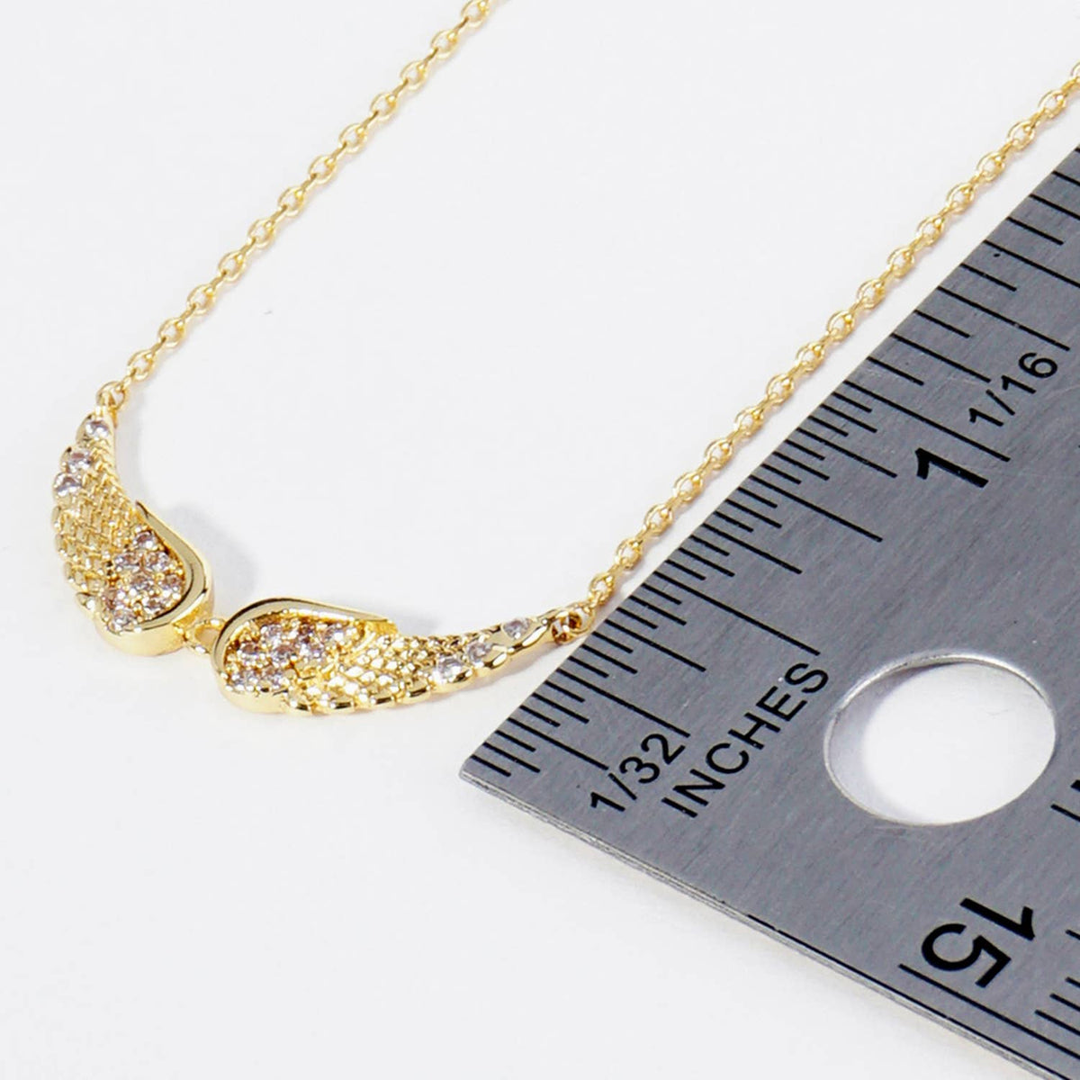 Dainty Pavé Crystal Angel Wing Anklet