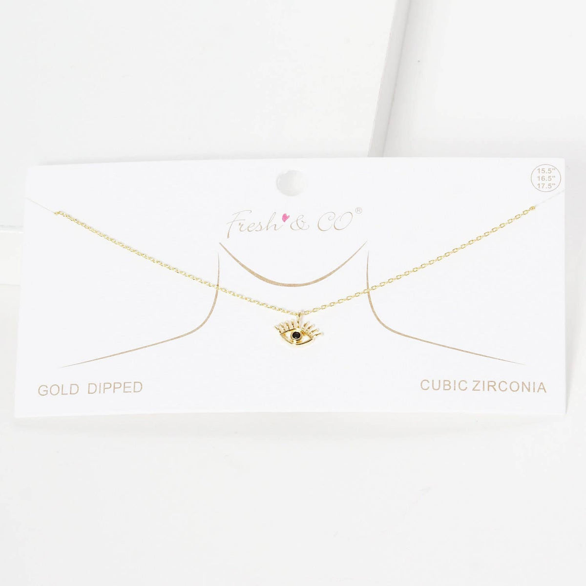 Gold Black Evil Eye Necklace