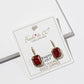 Birthstone Dangle Earrings – Gold-Dipped Octagon Cubic