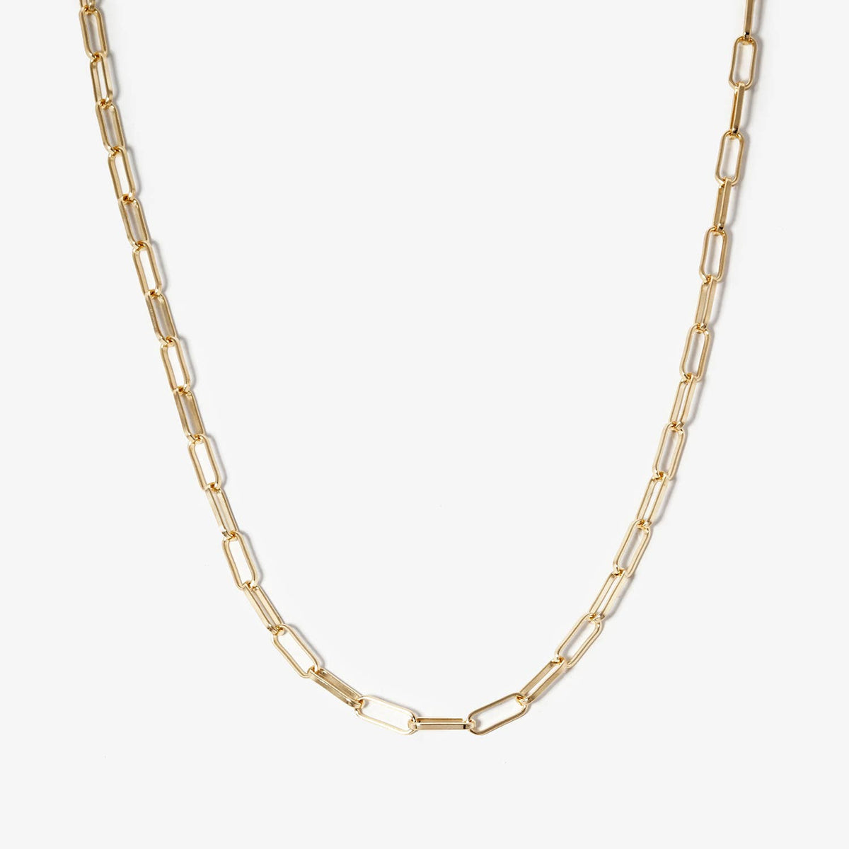 Delicate Paperclip Link Chain Necklace