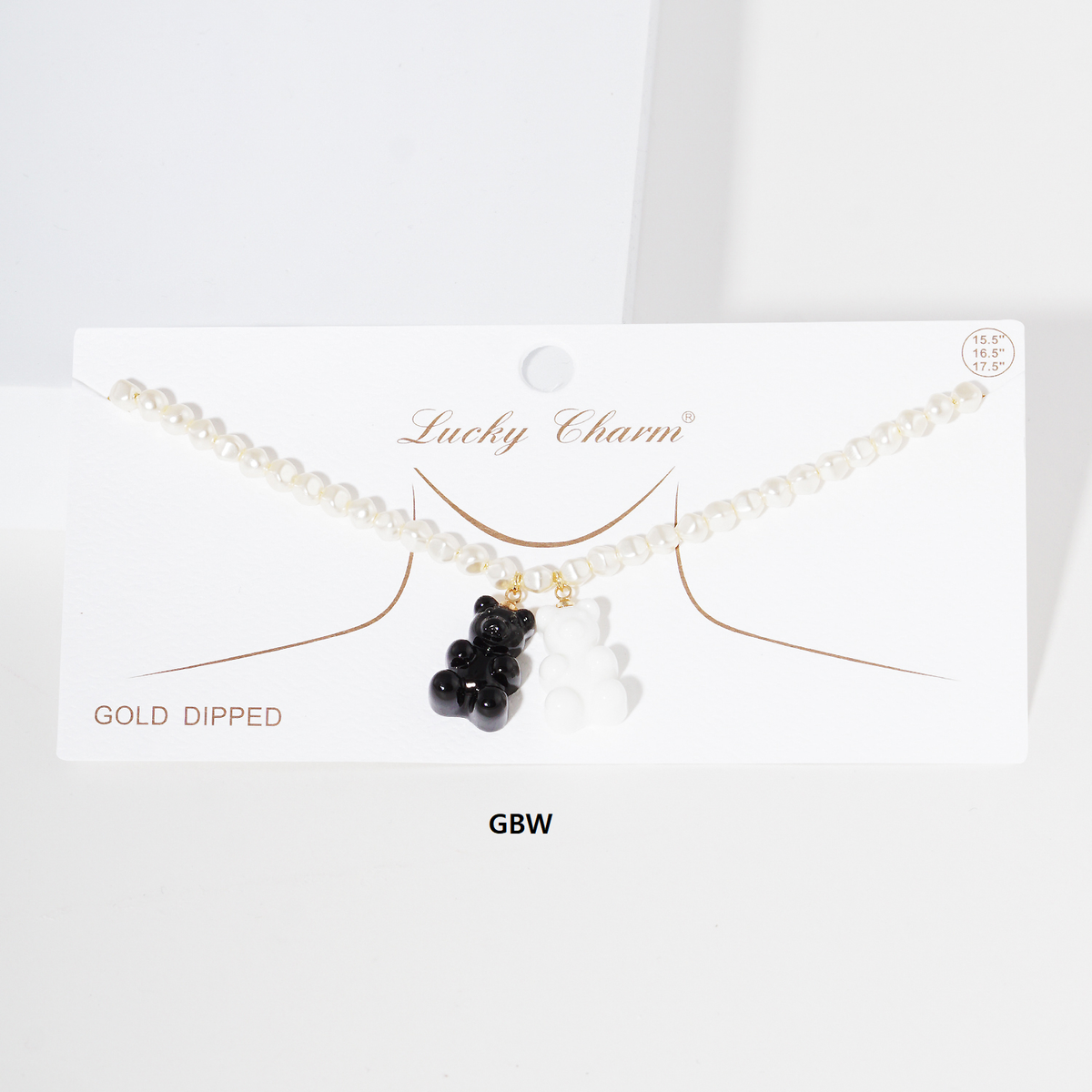 Multicolor Beaded Gummy Bear Pearl Necklace