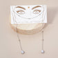 Satellite-Style 3-Prong Teardrop Face-Chain