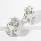 Polished Metal Organic-Shape Doorknocker Earrings