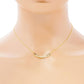 Gold Plated Curved Bar Necklace