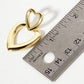 Polished Brass Cutout Double Heart Drop Dangle Earrings