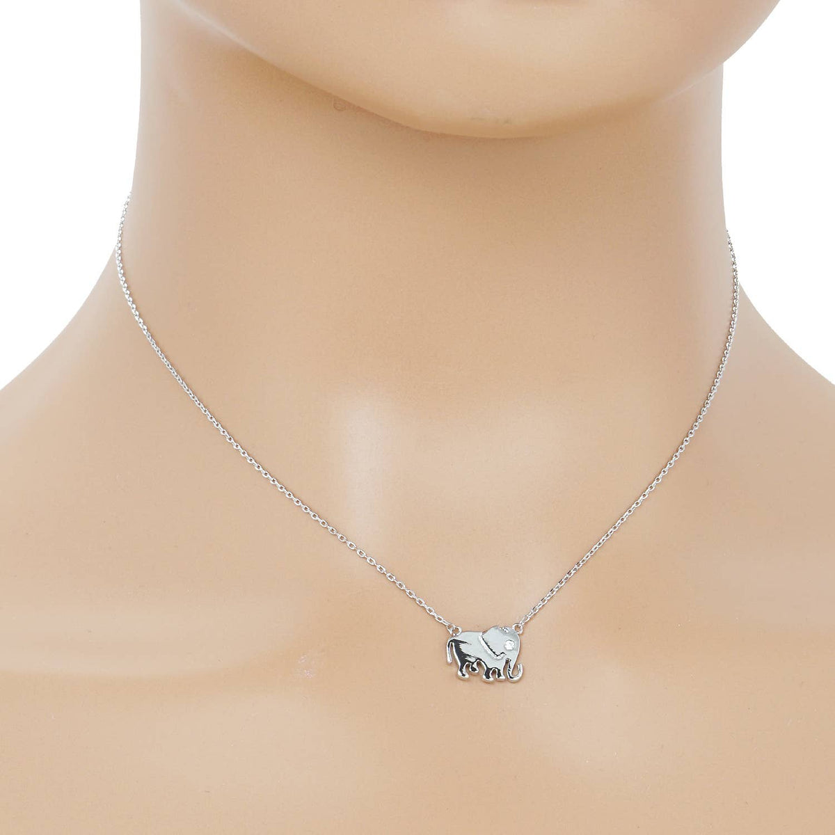 Gold Dipped Cubic Elephant Necklace