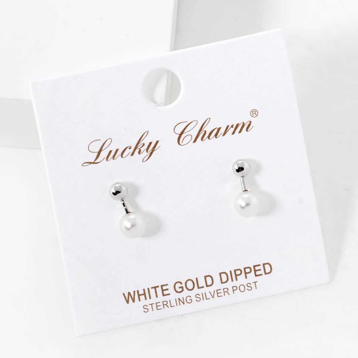 Gold Dipped Freshwater Pearl Stud Earrings