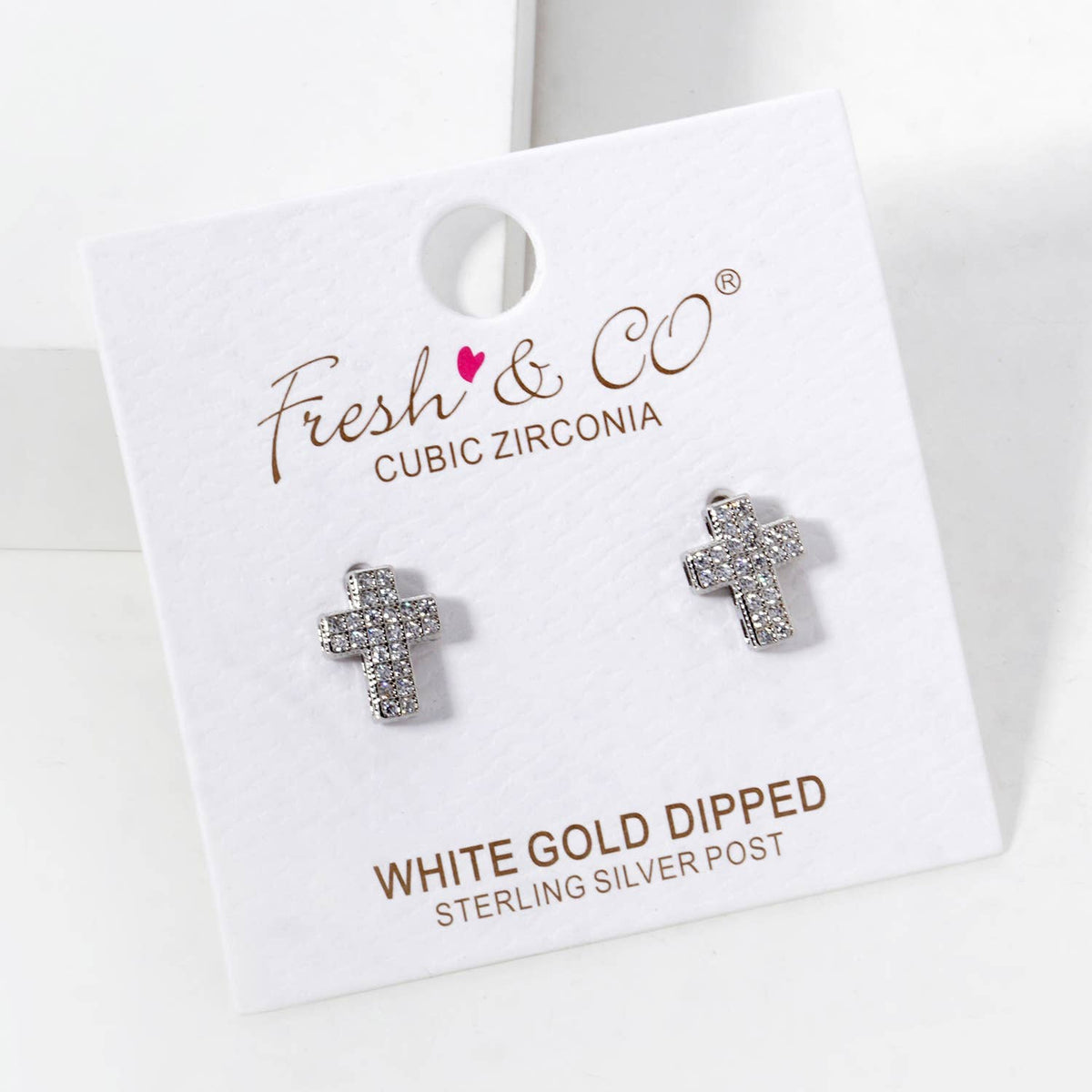 Tiny Gold Dipped Mini Cross Stud Earrings