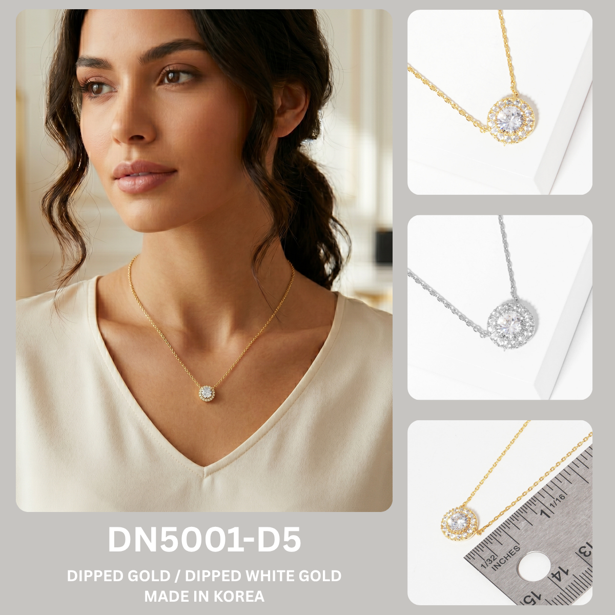 Dazzling Halo Pendant Necklace
