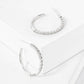 20mm Hoop Earrings with Half CZ Stone Accents Earring