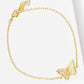 Minimalist Pavé Butterfly Charm Bracelet