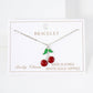 Enamel Cherry Charm Bracelet