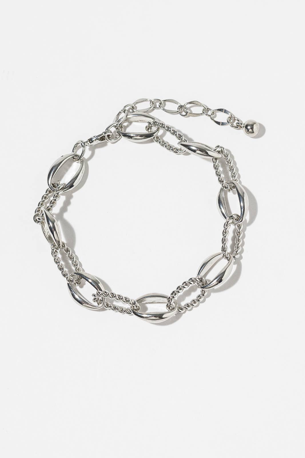 14K Gold Dipped Hypoallergenic Twisted & Polished Chain Ankl