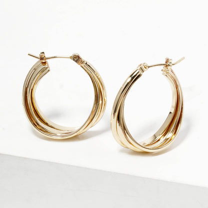 Multi-Strand Hoop Earrings