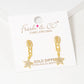 Dainty Pavé Star & Safety Pin Drop Earrings