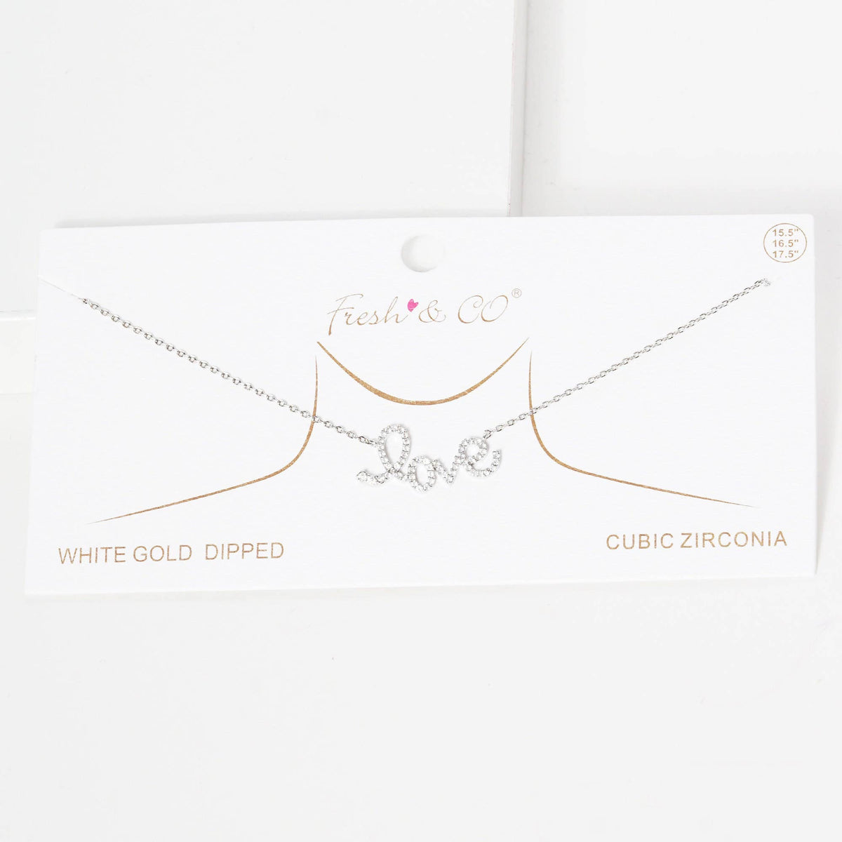 Gold Plated Cursive Love Necklace