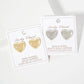 Polished Brass 17mm Heart-Shaped Stud Earrings