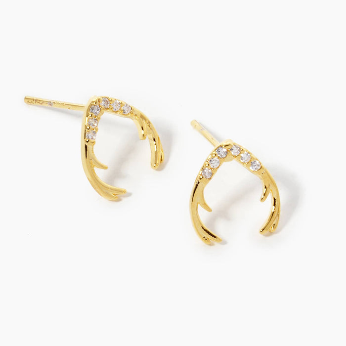 Gold Dipped Horseshoe Stud Earrings