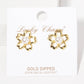 Gold Freshwater Pearl Floral Stud Earrings
