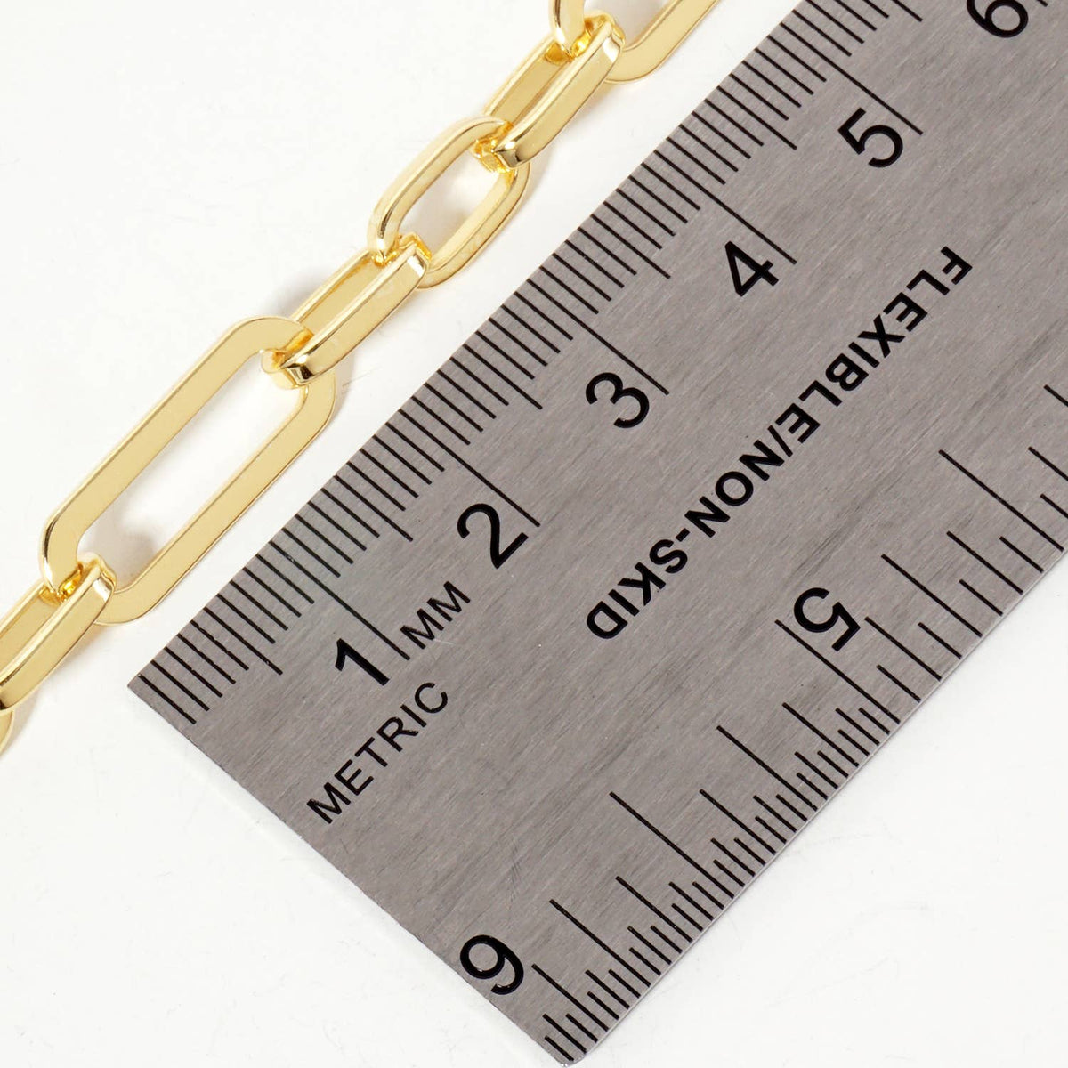 18K-Gold-Dipped 19-10mm Paperclip Chain Necklace