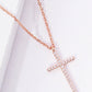 Gold Plated Cubic Filled Mini Cross Necklace