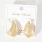 8mm Modern Hollow Teardrop Hoop Earrings