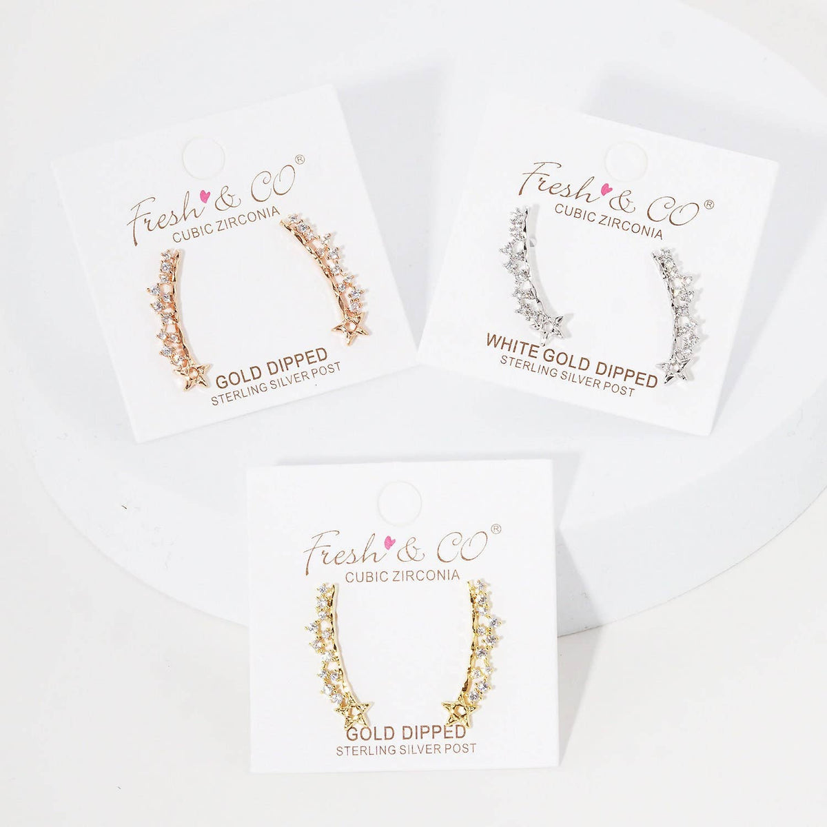 Gold Stargaze Ear Climber Earrings