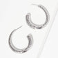 Gold Plated Snake Skin Hoop Earrings