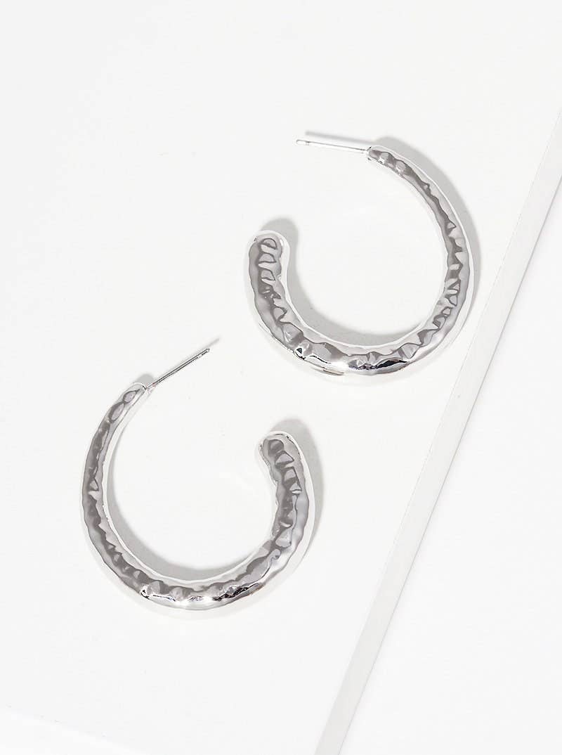 Gold Plated Snake Skin Hoop Earrings