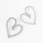18K GOLD DIPPED PAVE CUBIC ZIRCONIA HEART STUD EARRINGS