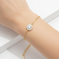 Cubic Zirconia Halo Chain Bracelet