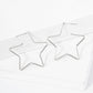 Polished Brass Delicate Star-Shaped 30mm Hoop Earrings