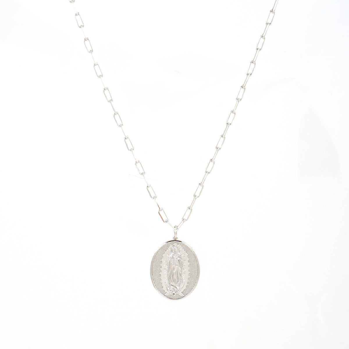 Gold Plated Virgin Mary Medallion Necklace