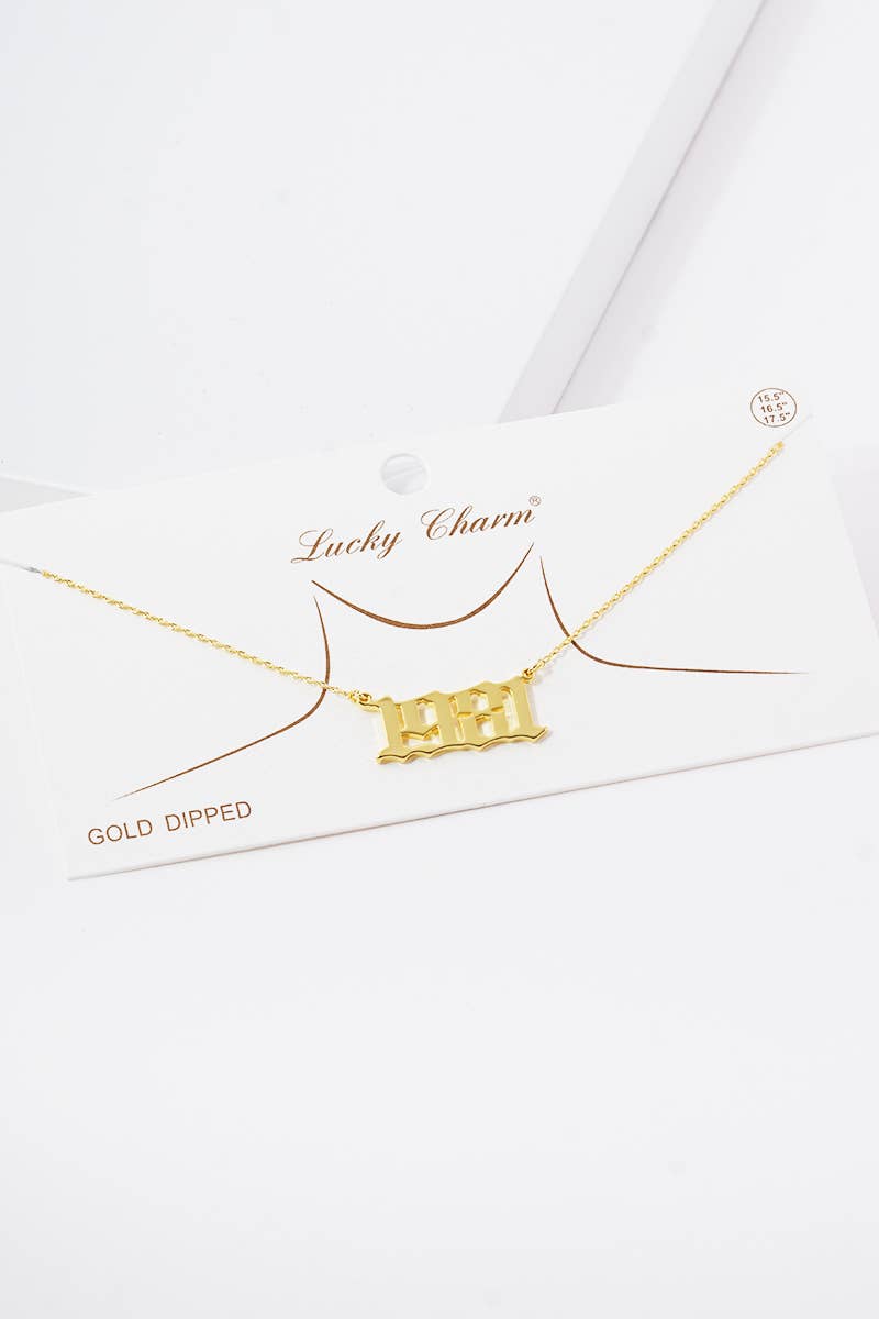 Gold Plated Birth Year Necklace