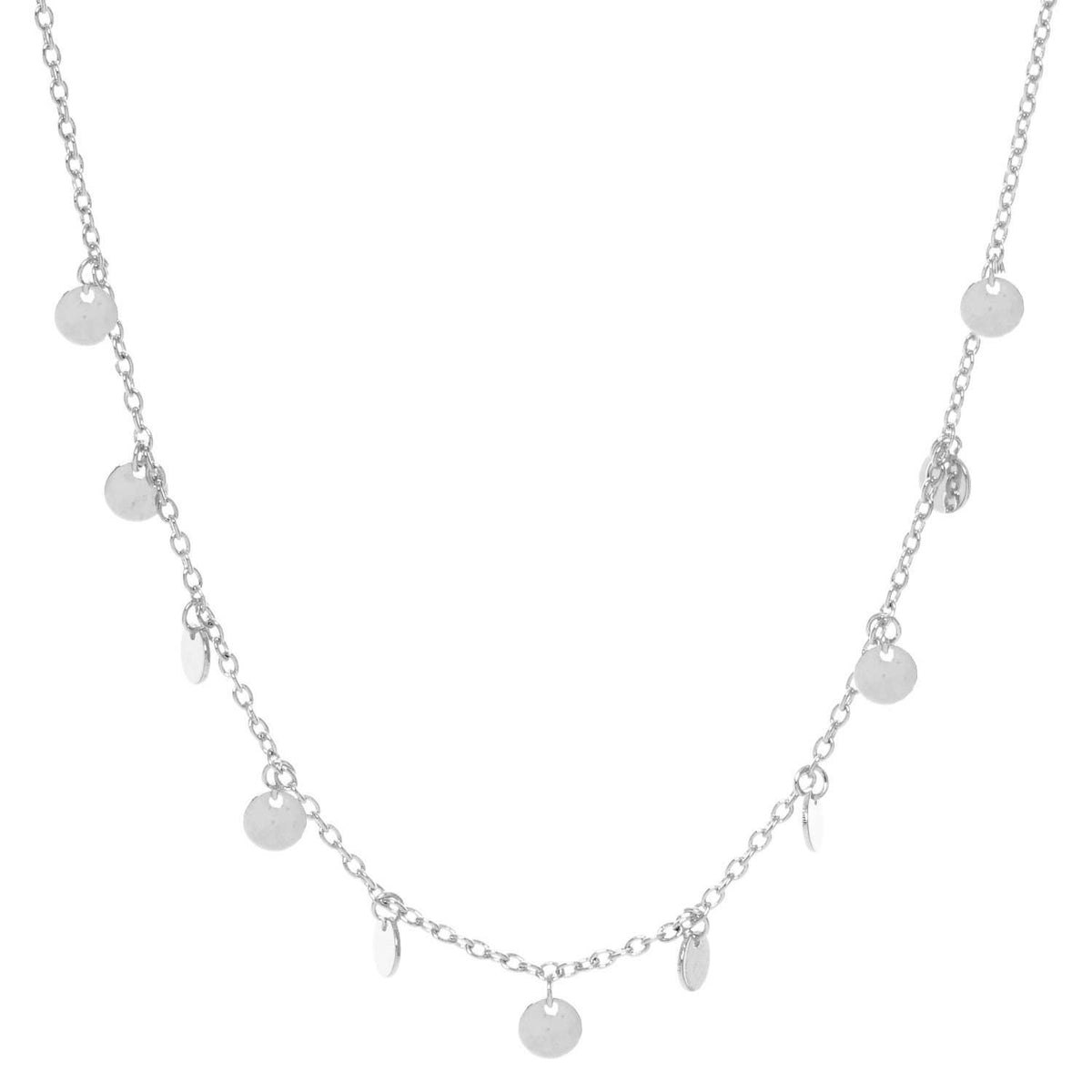 Gold Plated Chain w/ Round Charm Necklace