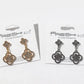 Crystal Clover Drop Earrings – Pavé Quatrefoil Dangle, Gold