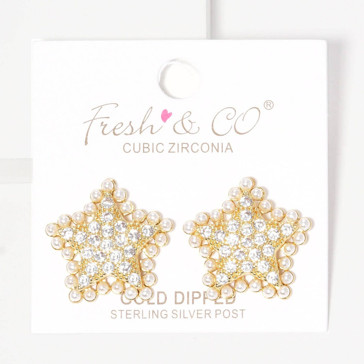 Freshwater Pearl Outline Stud Earrings