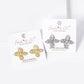 Dainty Cubic Zirconia Flower Stud Earrings