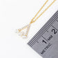 Pavé Triangle Pearl Pendant Necklace