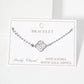 Dainty Gold Dipped Initial Clover Bracelet