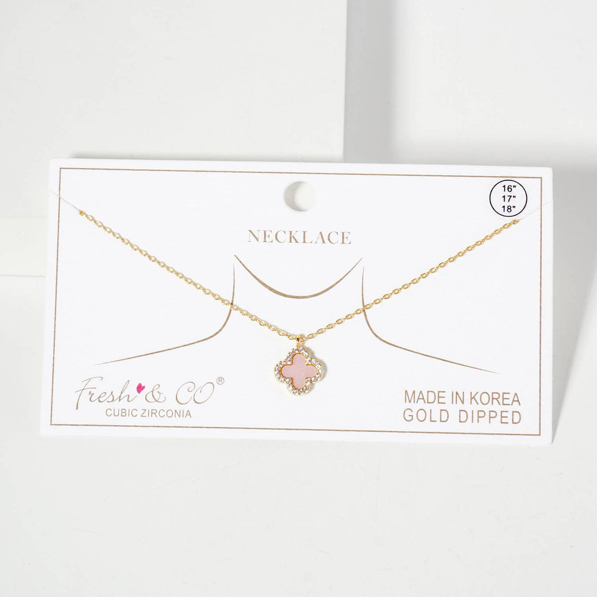 Pave-Set 11mm Quatrefoil Pendant Necklace