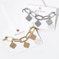 18K Gold Plated Chunky Link Bracelet with Clover Charms