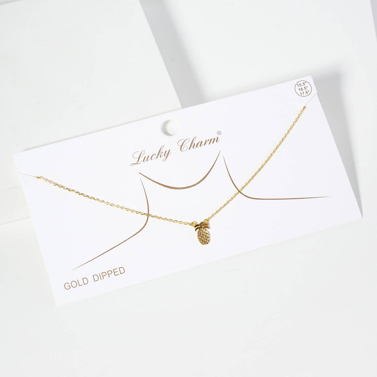 Minimalist Dainty Pineapple Charm Necklace
