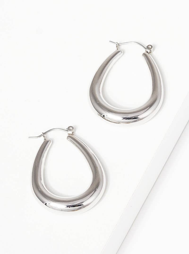 Gold Plated U Shaped Hoop Earrings